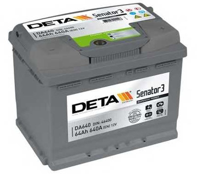 Аккумулятор Deta SENATOR3 DA640 64 а/ч, Deta