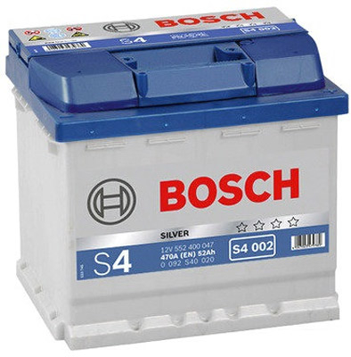 Аккумулятор Bosch S4 Silver 002 52 а/ч, Bosch