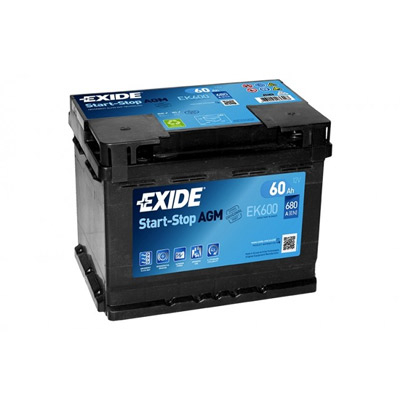 Аккумулятор Exide Start-Stop AGM EK600  А/ч, Exide