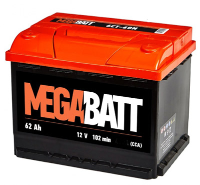 Аккумулятор Mega Batt 6СТ-62АзЕ 62 А/ч, Mega Batt