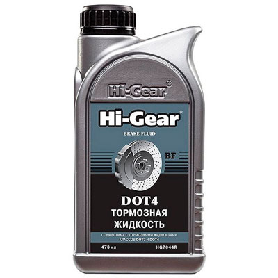 Жидкость тормозная Hi-Gear DOT 4 0.5л, 
