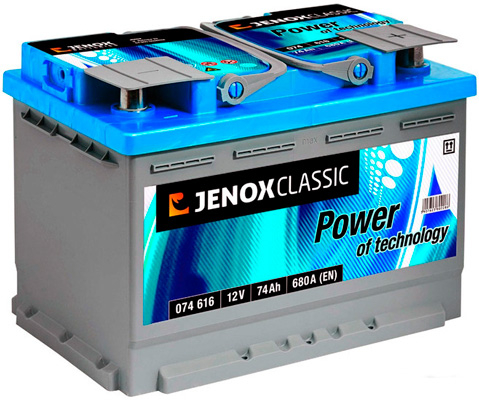 Аккумулятор Jenox Classic 12V (R+) 62 А/ч, Jenox