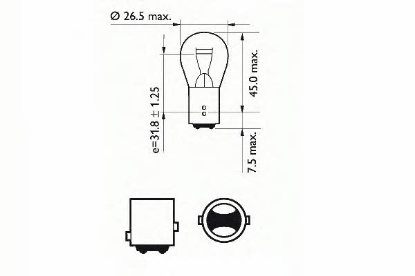 202068 SCT Лампа накаливания P21/5W 12V 21/5W (202068) SCT 202068