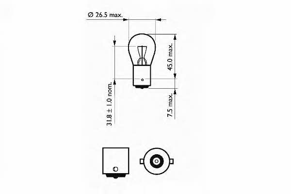 202075 SCT Лампа накаливания P21W 12V 21W (202075) SCT 202075