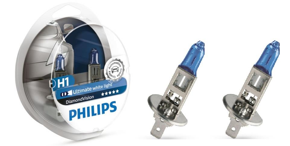 12258DVS2 Philips Лампа галогенная Philips DiamondVision H1 12V 55W (2 шт.) (12258DVS2) Philips 12258DVS2