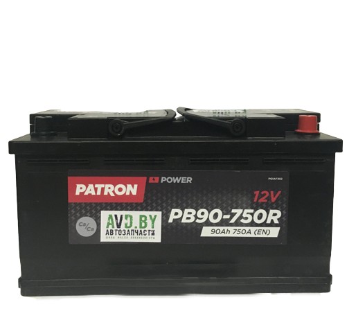 Аккумулятор Patron PB90-750R 12V 90AH 750A ETN 0(R+) B13, Patron