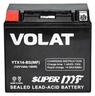 Аккумулятор Volat YTX14-BS(MF) 12V 14Ah 200A L+, Volat