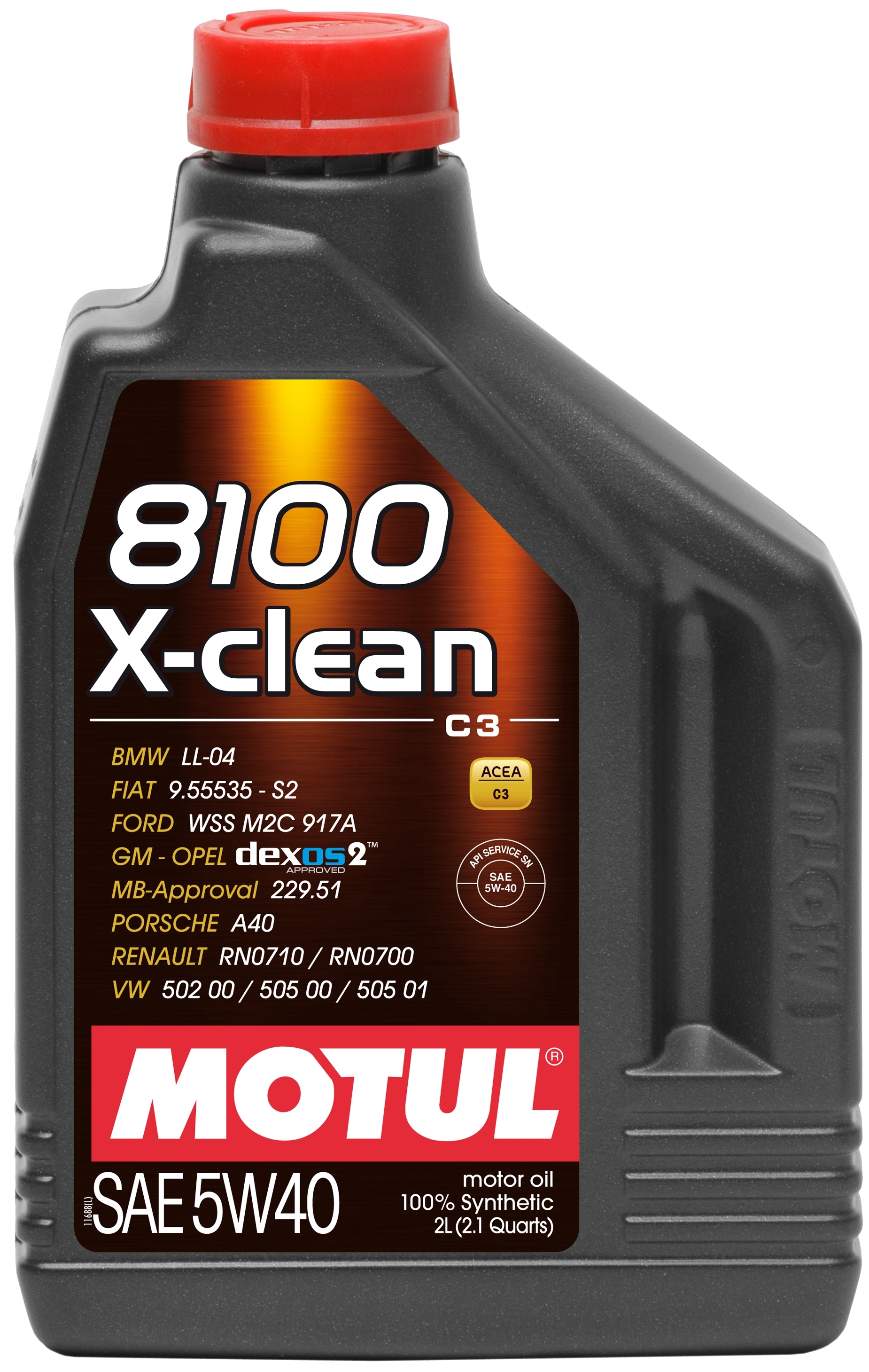 Масло моторное Motul Мотюль 8100 X-clean 5W-40, 2л 102049, 