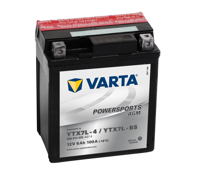 Батарея аккумуляторная Funstart AGM, 12в 6а/ч, Varta