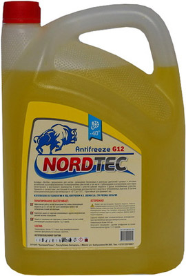 Антифриз Nordtec G12 -40°C желтый 10кг