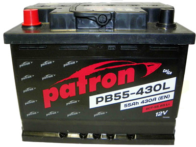Аккумулятор Patron PB55-430L 55 а/ч, Patron