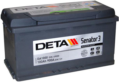 Аккумулятор Deta SENATOR3 DA1000 100 а/ч, Deta