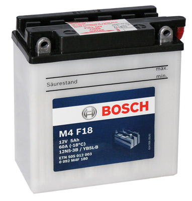 Аккумулятор Bosch M4 F18 5 а/ч, Bosch