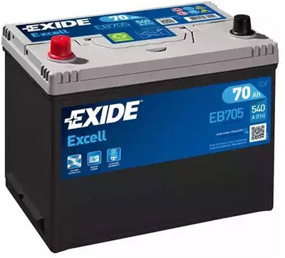 Аккумулятор Exide Excell EB705 70 а/ч, Exide