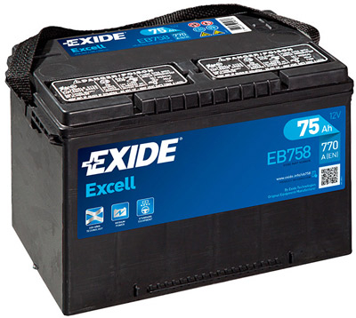 Аккумулятор Exide Excell EB758 75 а/ч, Exide