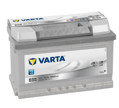 Аккумулятор Varta Silver Dynamic E38 74 а/ч, Varta