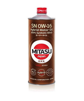 Моторное масло Mitasu GOLD HYBRID SN 0W-16 1л, Масла моторные