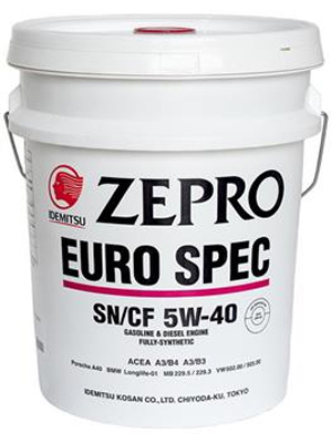 Масло моторное Idemitsu Zepro Euro Spec SN/CF 5W-40 20л, Масла моторные