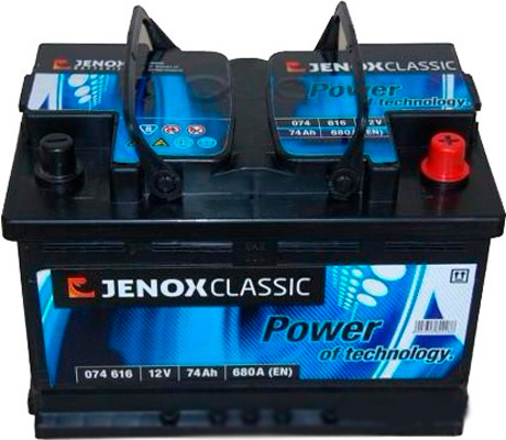 Аккумулятор Jenox Classic 074616 12V (R+) 74 А/ч, Jenox