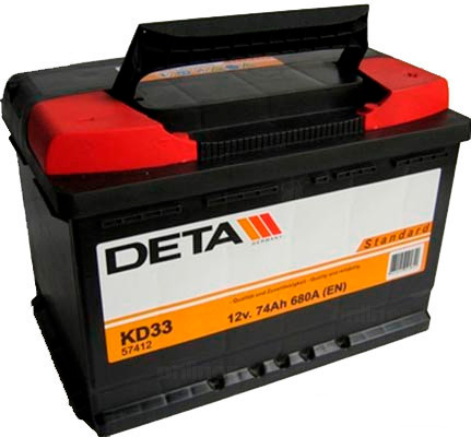 Аккумулятор Deta Standart (R+) 12V 90А/ч, Deta