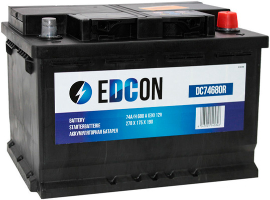 Аккумулятор Edcon DC74680R 74 А/ч, Edcon