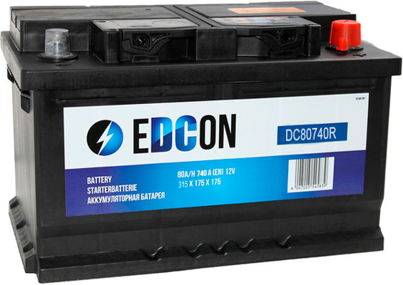 Аккумулятор Edcon DC80740R 80 А/ч, Edcon