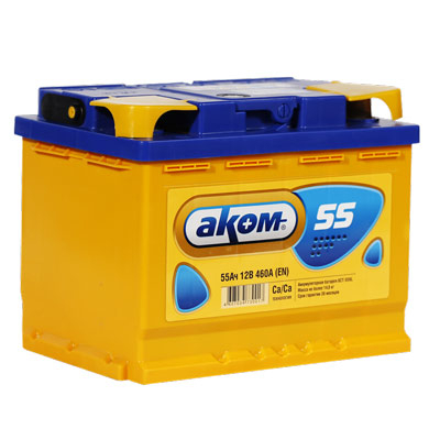 Аккумулятор Аком 6СТ-55 Евро 55 А/ч, Akom