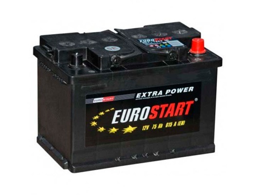 Аккумулятор Eurostart Extra Power (R+) 75 А/ч, Eurostart