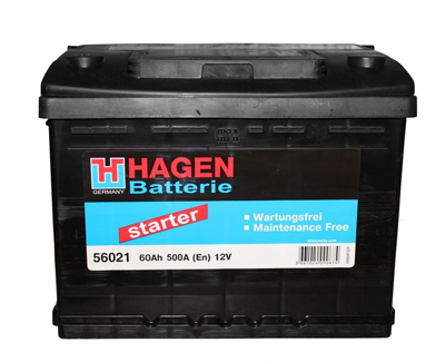 Аккумулятор Hagen 56021 60 А/ч, Hagen