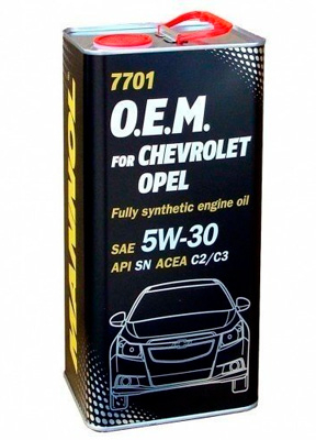 Масло моторное Mannol O.E.M for Chevrolet Opel 5W-30 1л (metal), Масла моторные