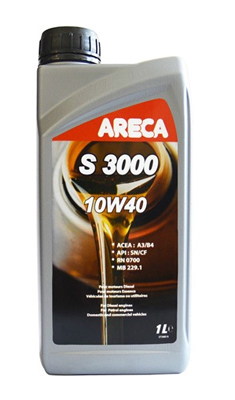 Масло моторное Areca S3000 10W-40 1л, 