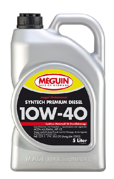 Моторное масло Meguin MEGOL SYNTECH PREMIUM DIESEL 10W-40 5л, Масла моторные