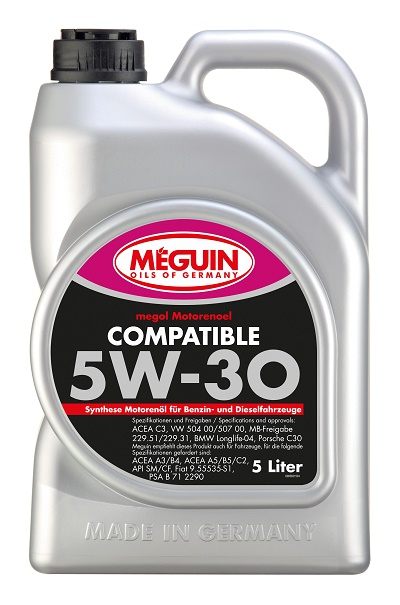 Моторное масло Meguin MEGOL COMPATIBLE 5W-30 5л, Масла моторные