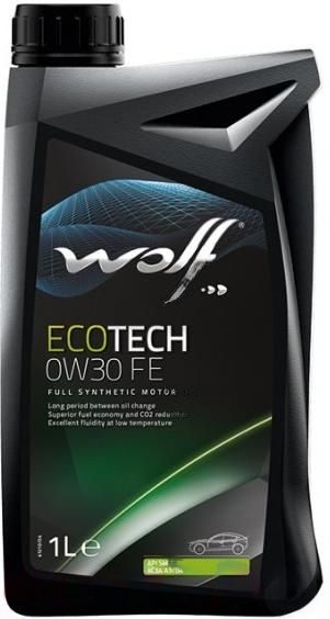 Масло моторное Wolf Вольф EcoTech FE 0W-30 1л 161051, Масла моторные