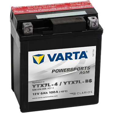 Аккумулятор Varta 506014010 AGM 6Ah 100A, Varta