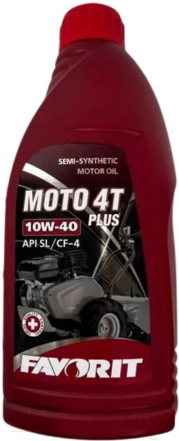 Масло моторное Favorit Moto 4T Plus 10W-40 57640 1 л, Масла моторные