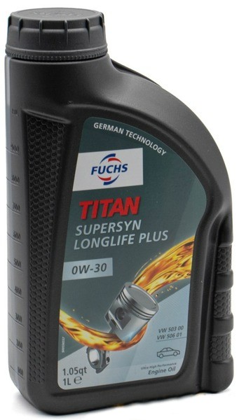 Масло моторное Fuchs Titan Supersyn Longlife Plus 0W-30 601411632 1 л, Масла моторные