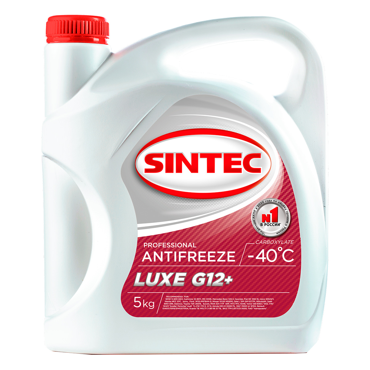 Антифриз Sintec Luxe G12+ -40°С красный готовый 5 кг, Антифриз (Жидкости охлаждающие)