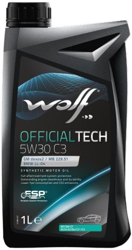 Масло моторное Wolf Вольф OfficialTech C3 5W-30 1л 656071, Масла моторные