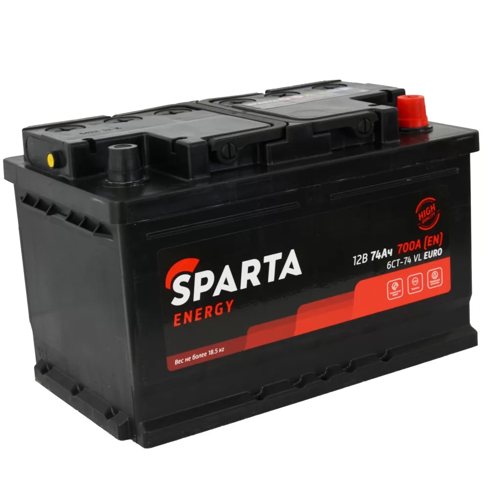 Аккумулятор Sparta 6СТ-74 0 SP LB 12V 74Ah 700A, Sparta