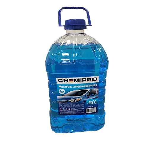 Стеклоомывающая жидкость Chemipro зимняя -25°С 4 л CH041, Жидкости для омывателя стекла