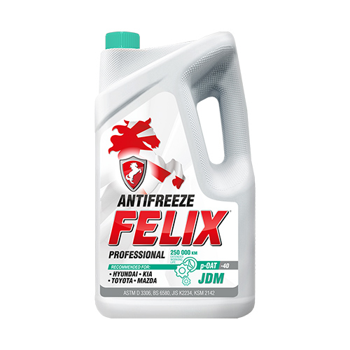 Антифриз Felix JDM G12++ -40°C зеленый готовый 5 кг