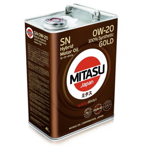 Моторное масло Mitasu GOLD SN 0W-20 4л, Масла моторные