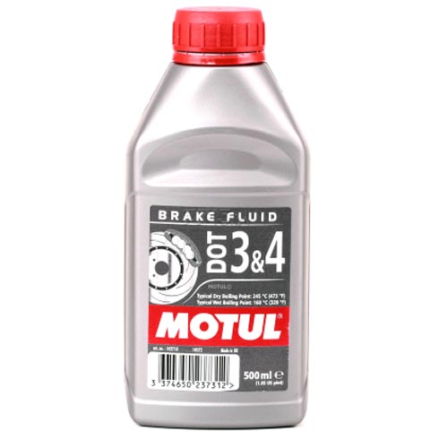 Жидкость тормозная Motul Brake Fluid DOT 3&4 0.5л 102718, Жидкости тормозные