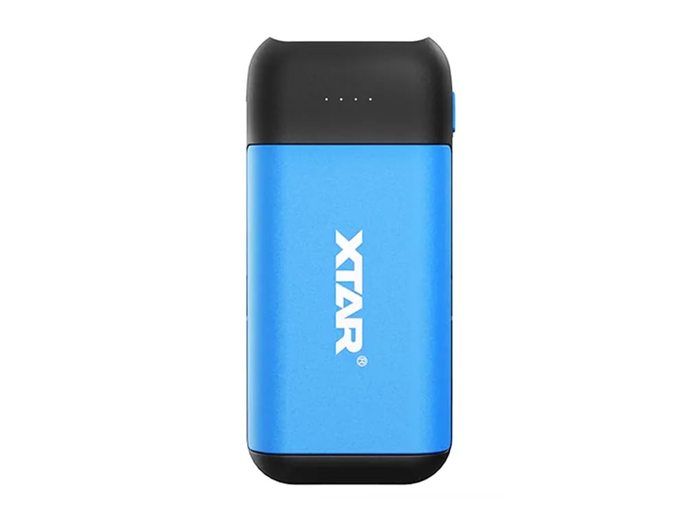 Зарядное устройство для аккумуляторных элементов с USB кабелем Xtar PB2C-blue, 