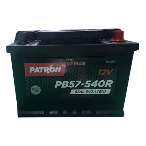 Аккумулятор Patron PB57-540R 12V 57AH 540A (R+) B13, Patron