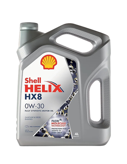 Масло моторное Shell Helix HX8 0W-30 4 л, Масла моторные