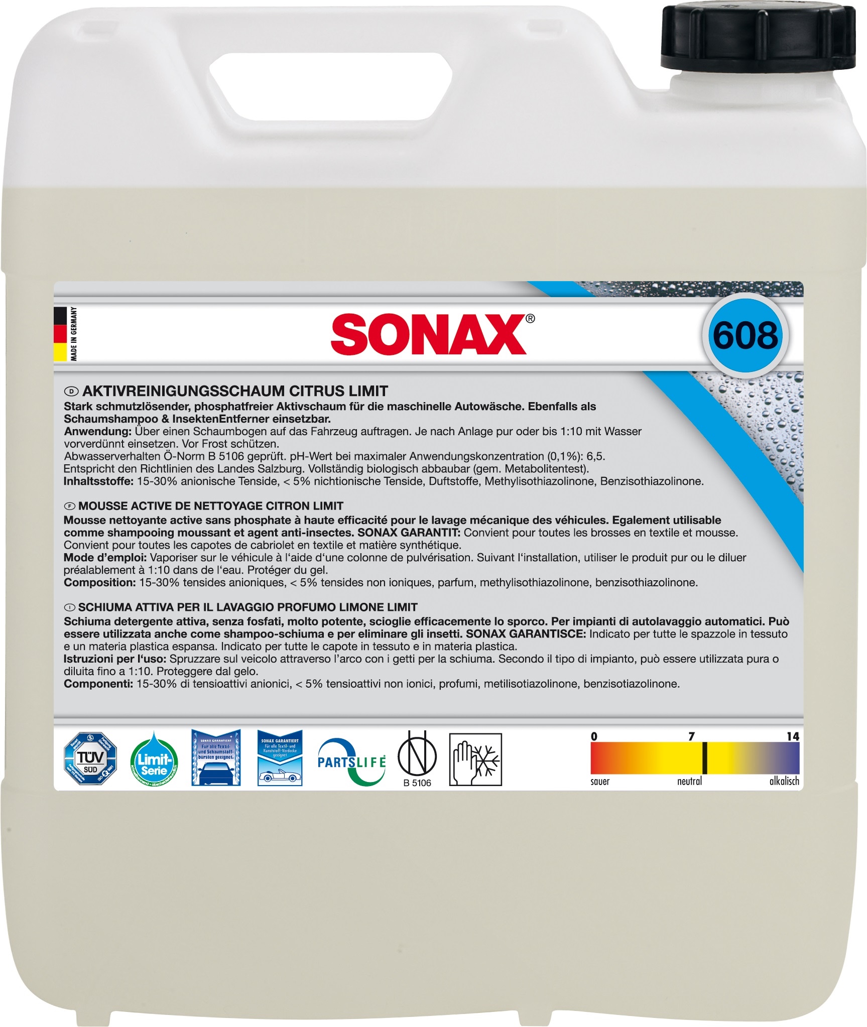 Пена активная Sonax лимон 10 л