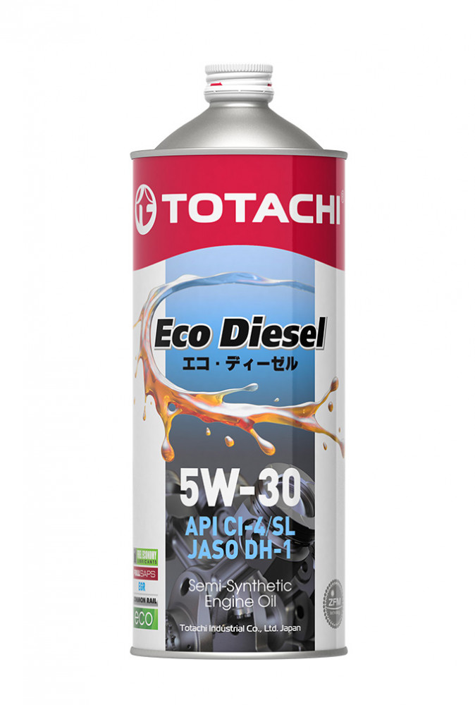 Масло моторное Totachi Eco Diesel Semi-Synthetic CI-4/SL 5W-30 1 л, Масла моторные