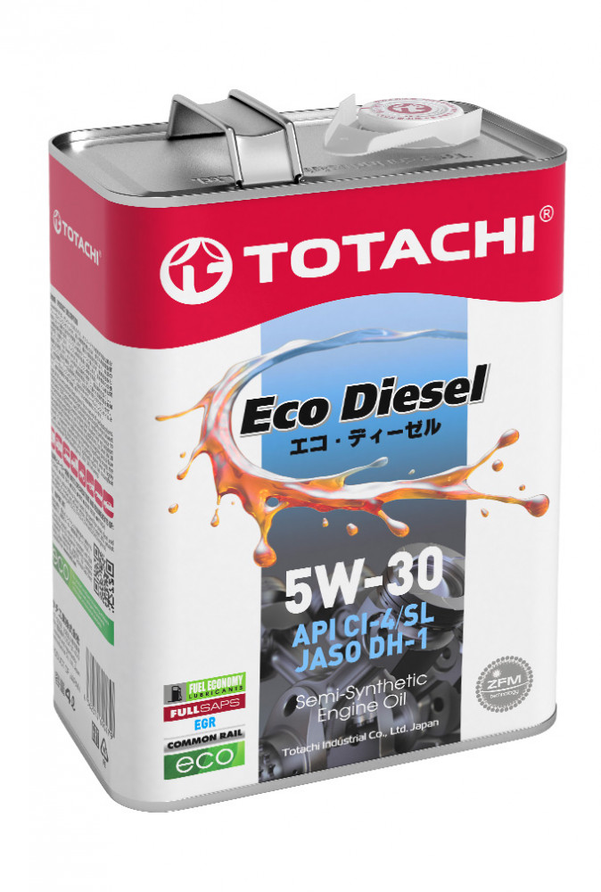 Масло моторное Totachi Eco Diesel Semi-Synthetic CI-4/SL 5W-30 4 л, Масла моторные